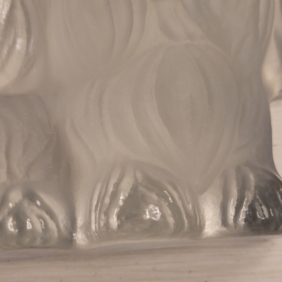 Vintage Viking Frosted Glass Dog Decor Hand made Paperweight - Picture 3 of 6